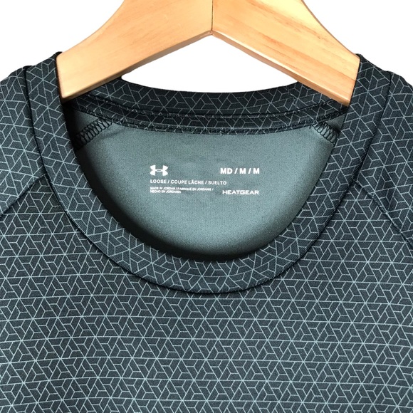 Under Armour Men's Performance Tee Patterned HeatGear Short Sleeve Crew Neck Tee - Picture 4 of 10